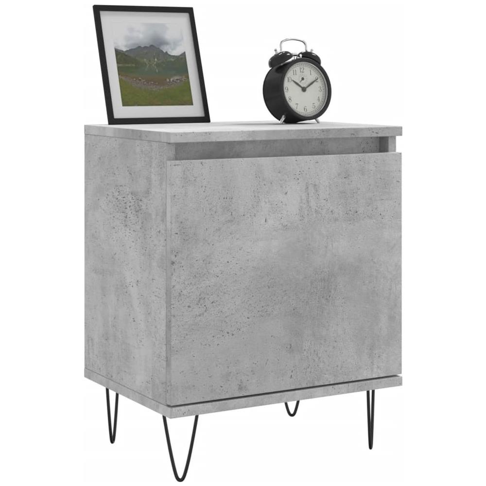 Comodini 2 Pz Grigio Cemento 40x30x50 Cm In Legno Multistrato - Foto 2
