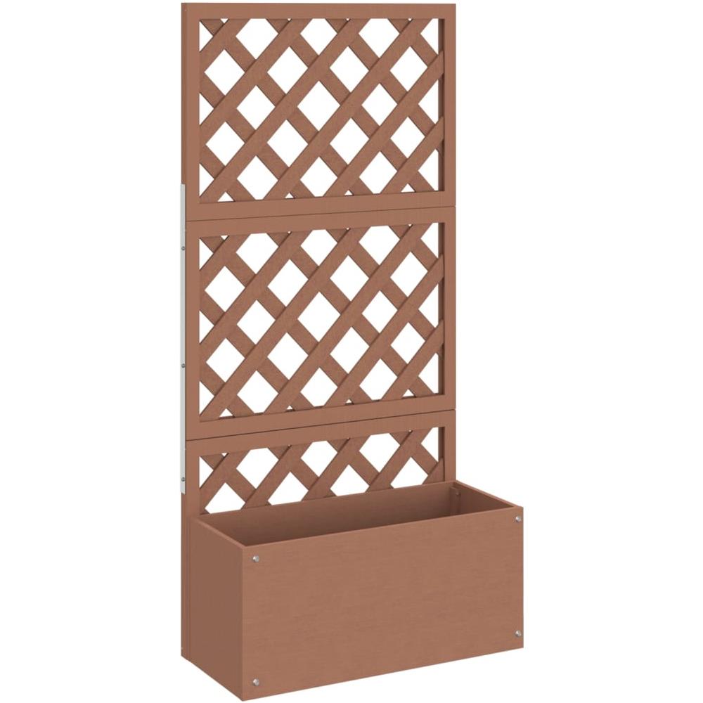 Fioriere A Traliccio 2pz Marroni 65x33x135 Cm Wpc - Foto 3
