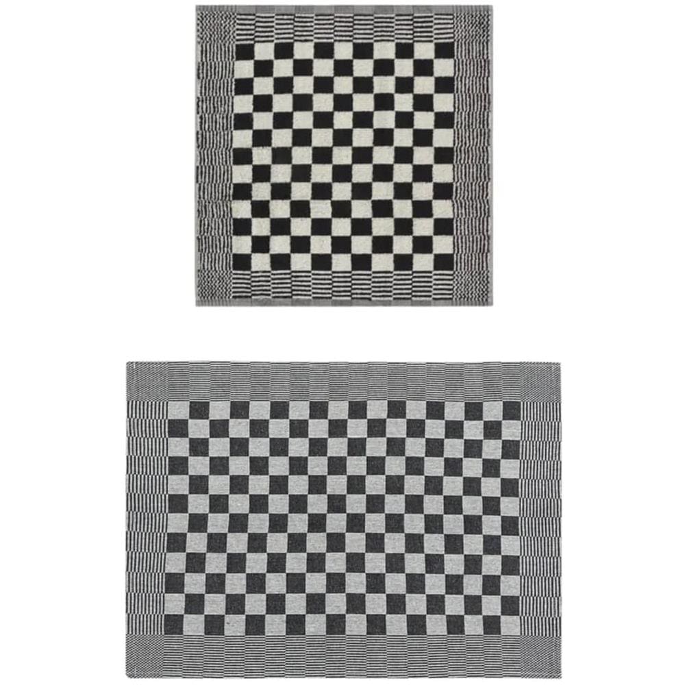 Set Strofinacci 10 Pz In Cotone Nero E Bianco - Foto 2