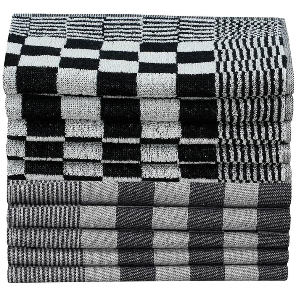 Set Strofinacci 10 Pz In Cotone Nero E Bianco - Foto 3