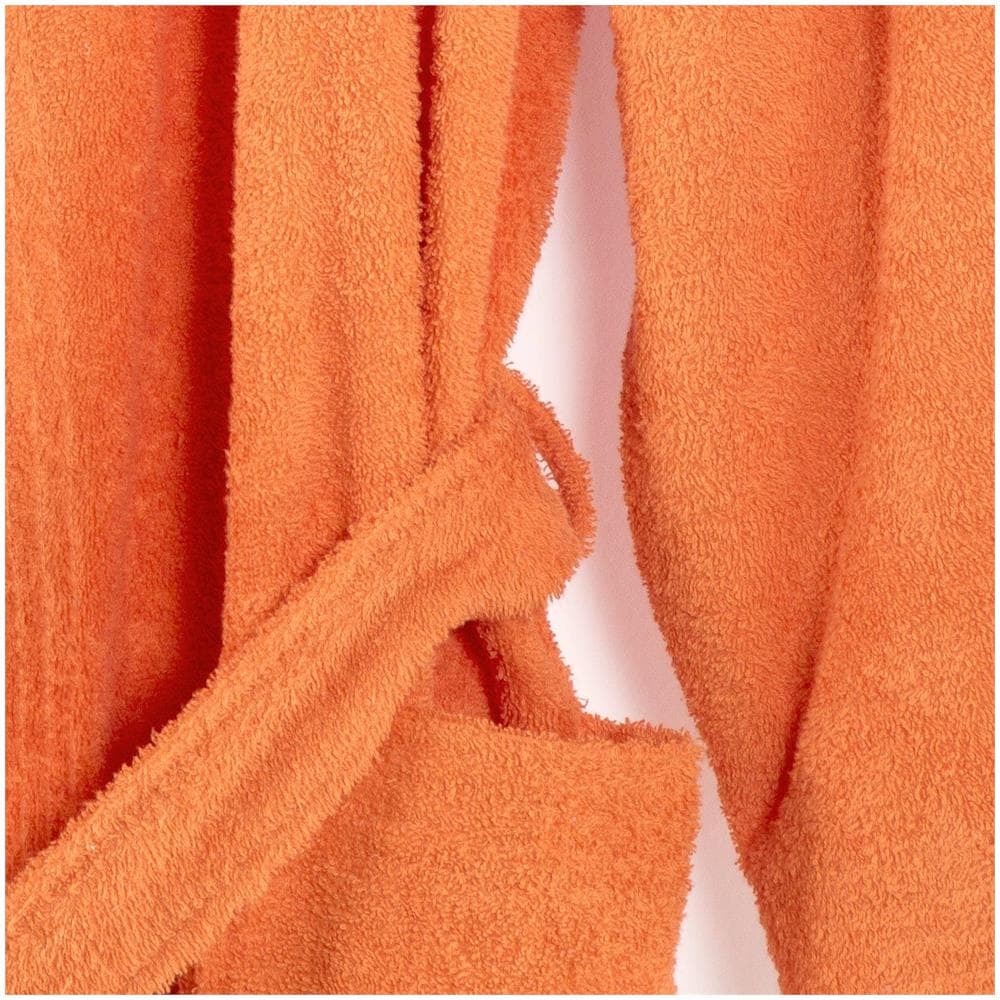 Accappatoio Con Cappuccio Spugnissima Minorca Junior In Cotone Colore Arancio Misura 6-8 Anni - Foto 3