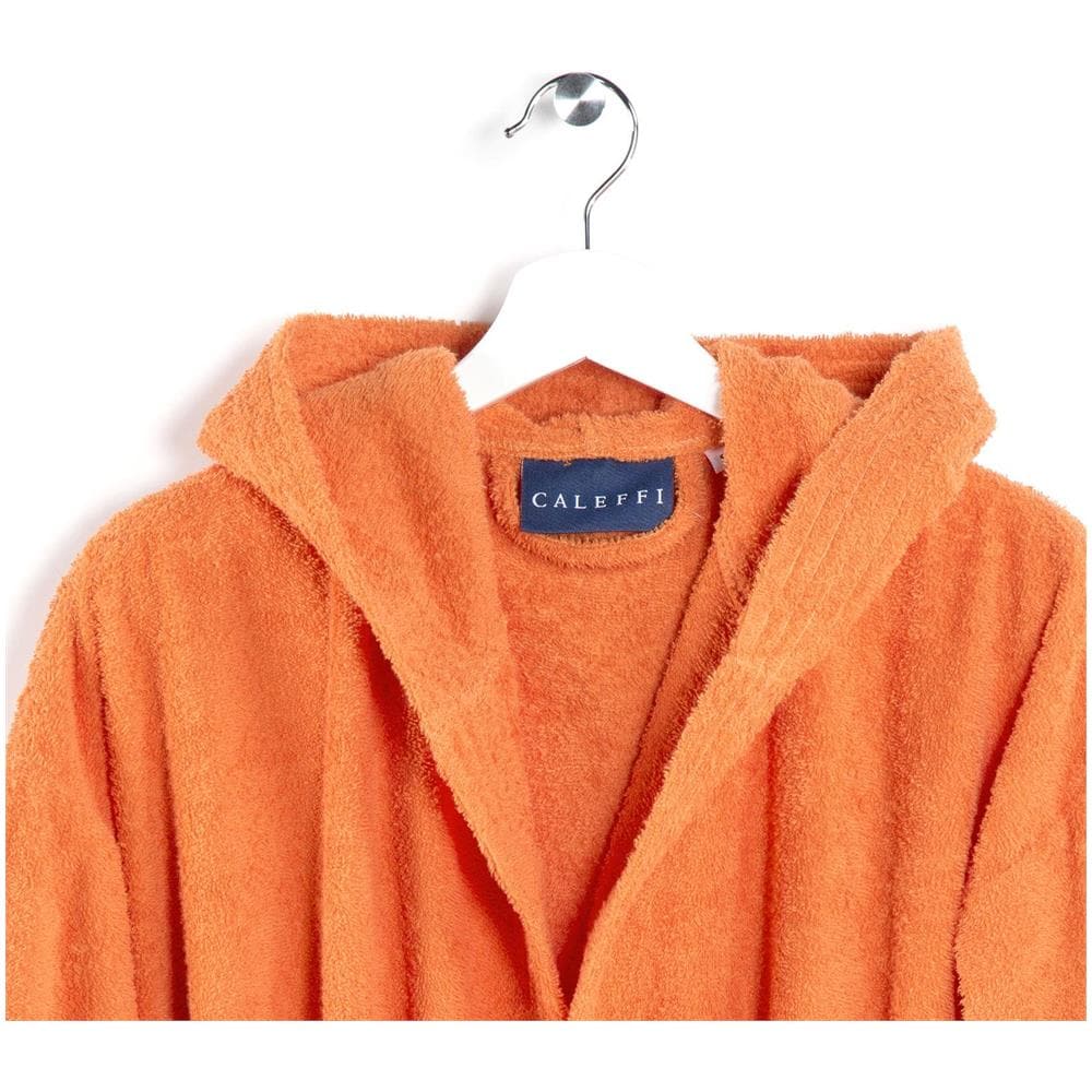 Accappatoio Con Cappuccio Spugnissima Minorca Junior In Cotone Colore Arancio Misura 6-8 Anni - Foto 1
