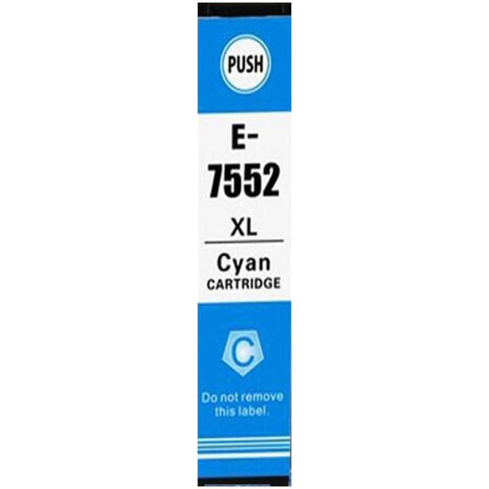 Cartuccia T7552xl Ciano Compatibile Per Epson Wf8510, wf8010, wf8590, wf8090 C13t755240xl 7552 Capacità 39ml - 4.000 Pagine - Foto 1
