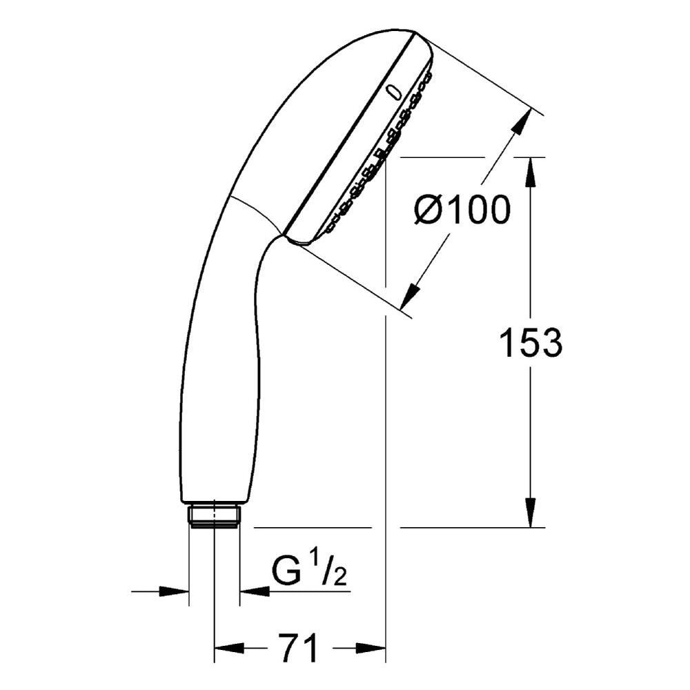 Tempesta Manopola Doccia 3 Getti - Foto 2