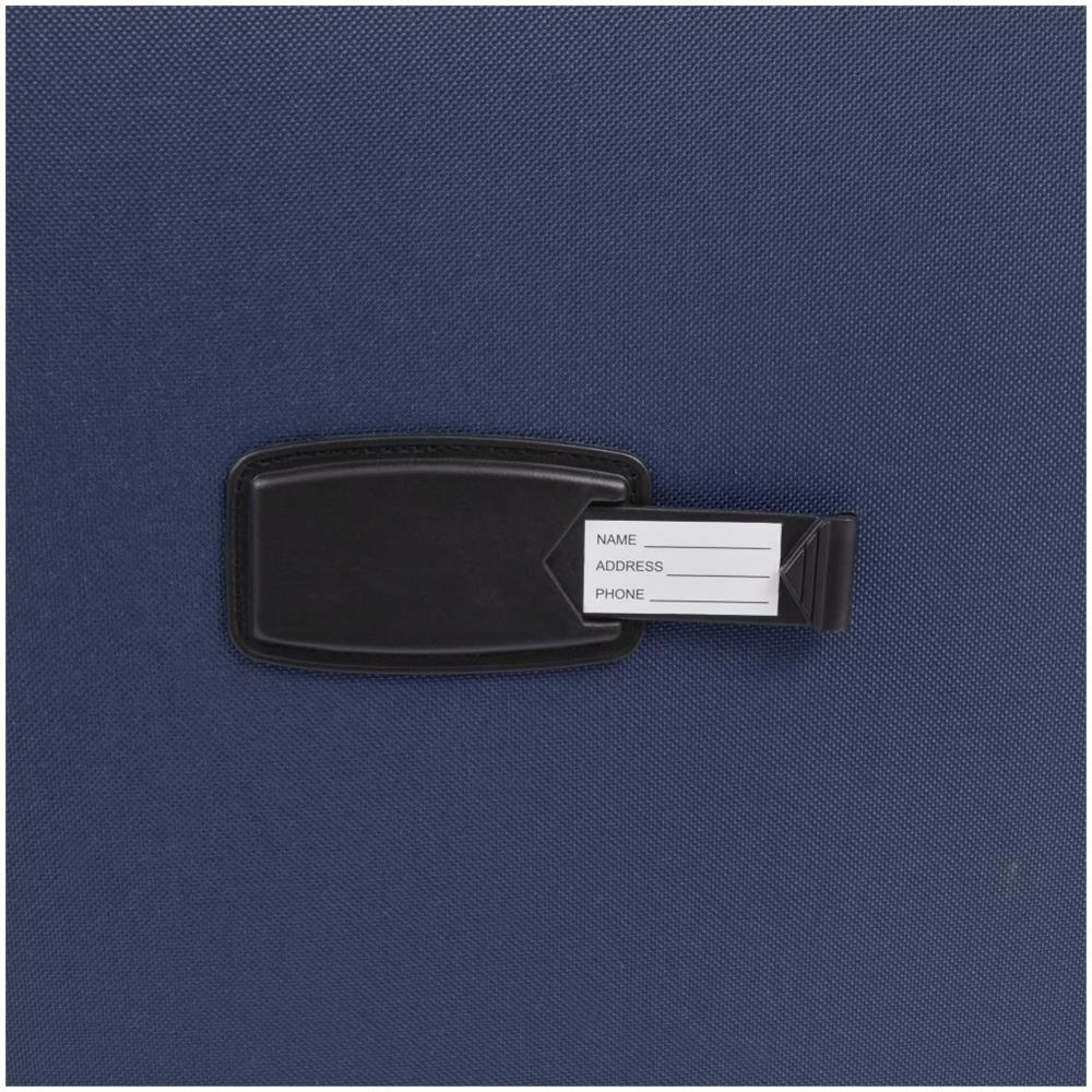 3 Pz Set Di Valigie Trolley Morbide Blu Marino - Foto 2