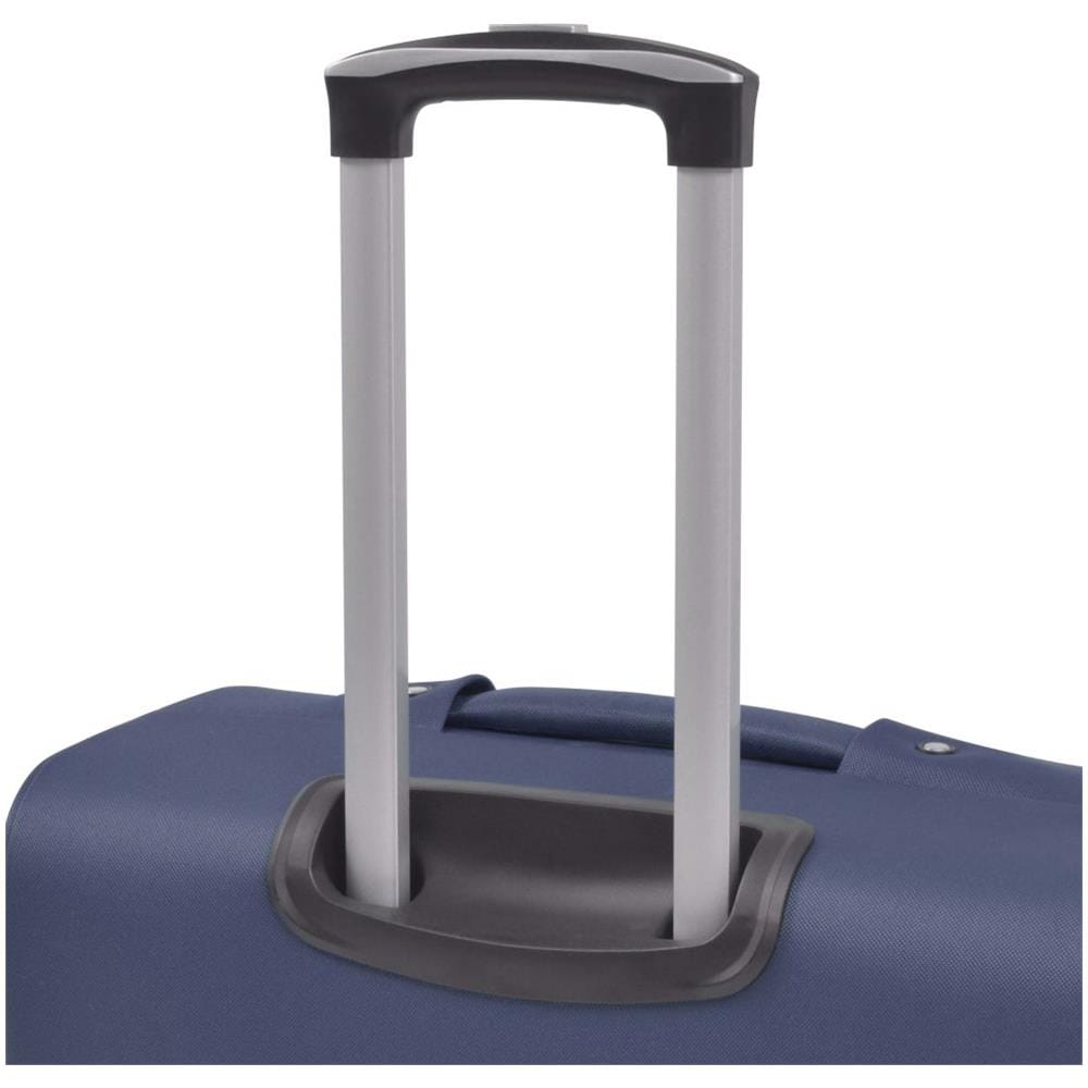3 Pz Set Di Valigie Trolley Morbide Blu Marino - Foto 7
