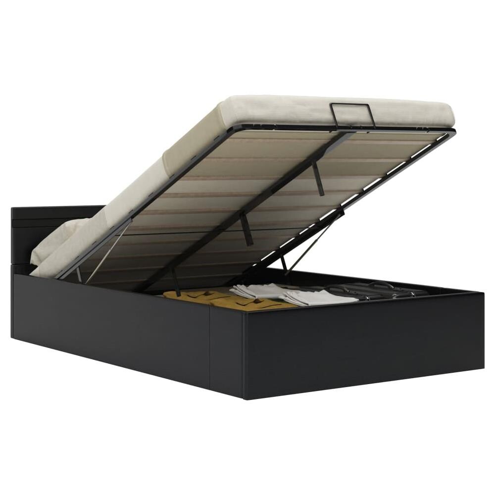 Giroletto Contenitore Idraulico LED Nero Similpelle 120x200 cm - Foto 2