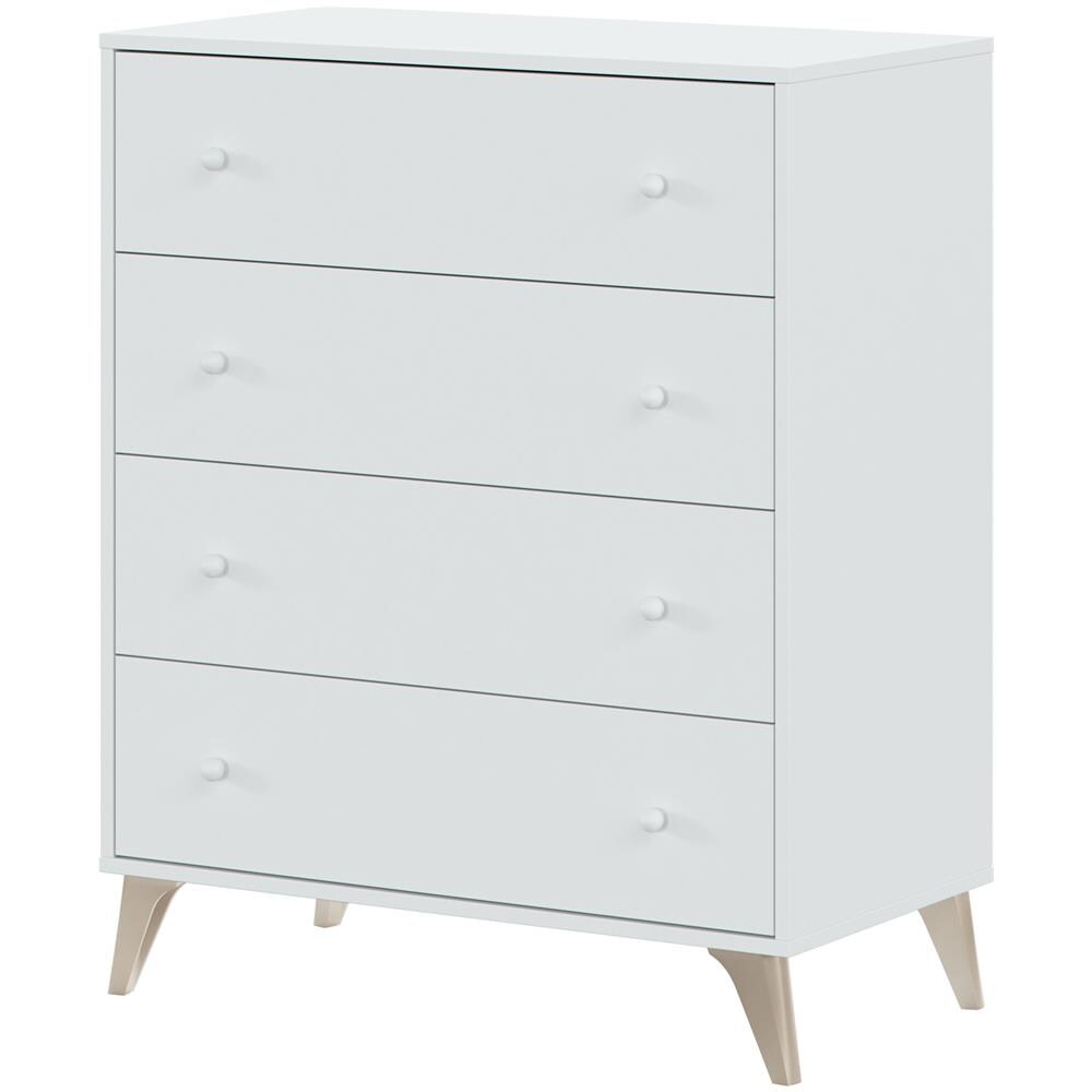 Comodo ""dolce"" - 4 Cassetti - 95 X 77,5 X 40 Cm - Bianco - Foto 4