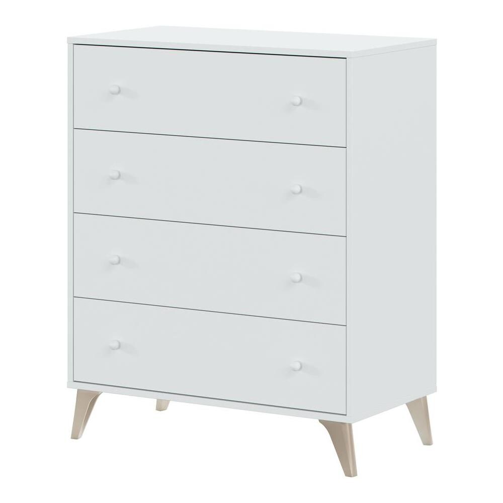 Comodo ""dolce"" - 4 Cassetti - 95 X 77,5 X 40 Cm - Bianco - Foto 1