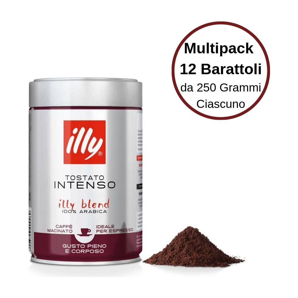 Caffe' Macinato Espresso Tostato Intenso 100% Arabica Macinato Multipack 12 Barattoli Da 250 Grammi - Foto 1