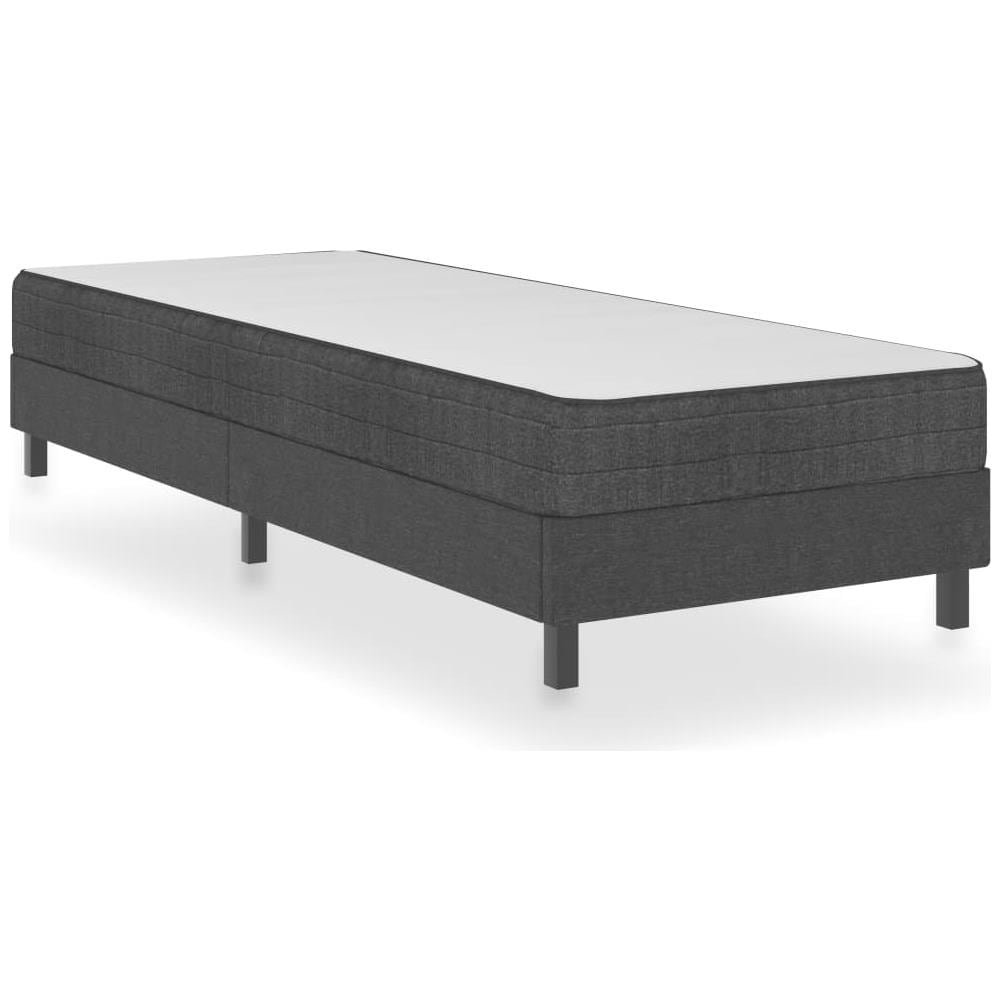 Letto a Molle Grigio Scuro in Tessuto 80x200 cm - Foto 1