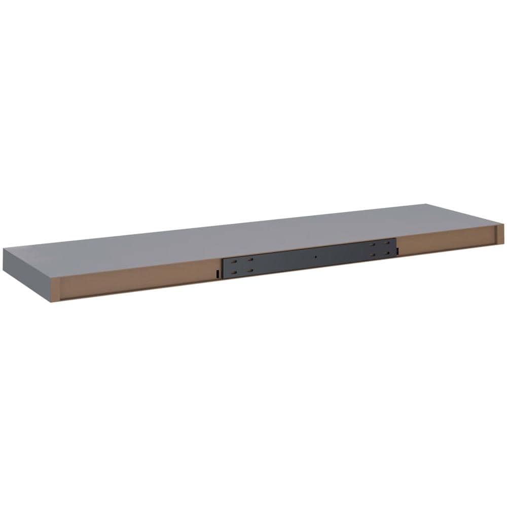 Scaffali A Parete 4 Pz Grigi 90x23,5x3,8 Cm In Mdf - Foto 8