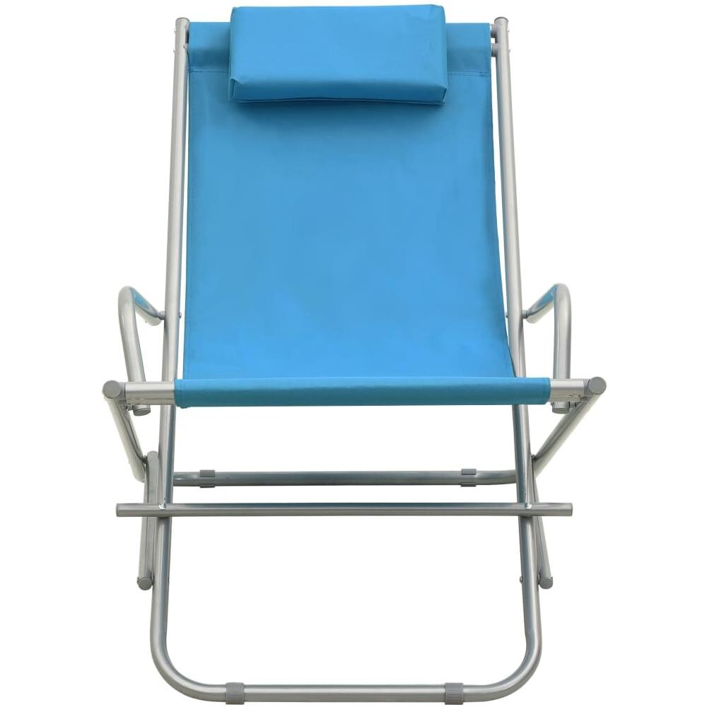 Sedie A Dondolo 2 Pz In Acciaio Blu - Foto 2