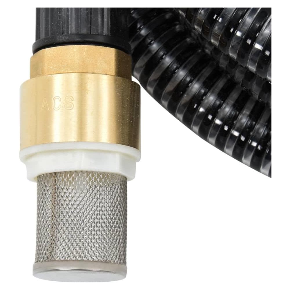 Tubo di Aspirazione con Connettori in Ottone 5 m 25 mm Nero - Foto 2
