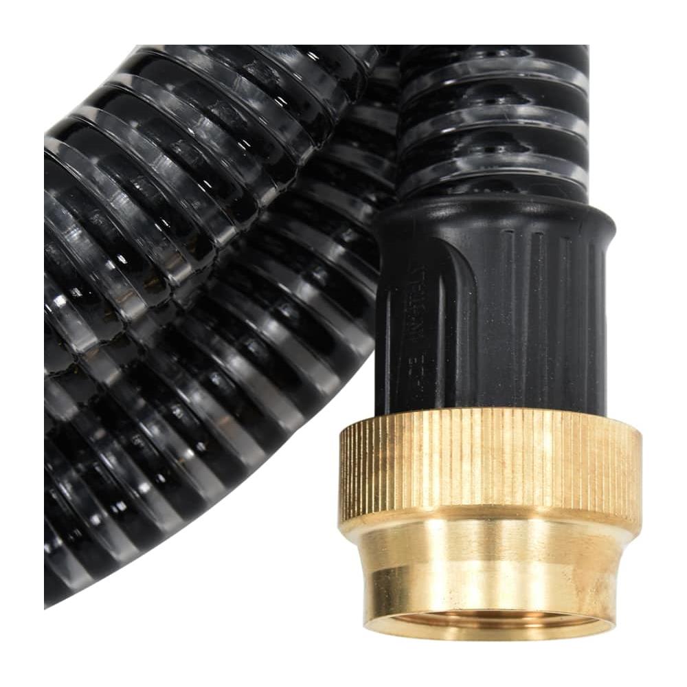 Tubo di Aspirazione con Connettori in Ottone 5 m 25 mm Nero - Foto 3