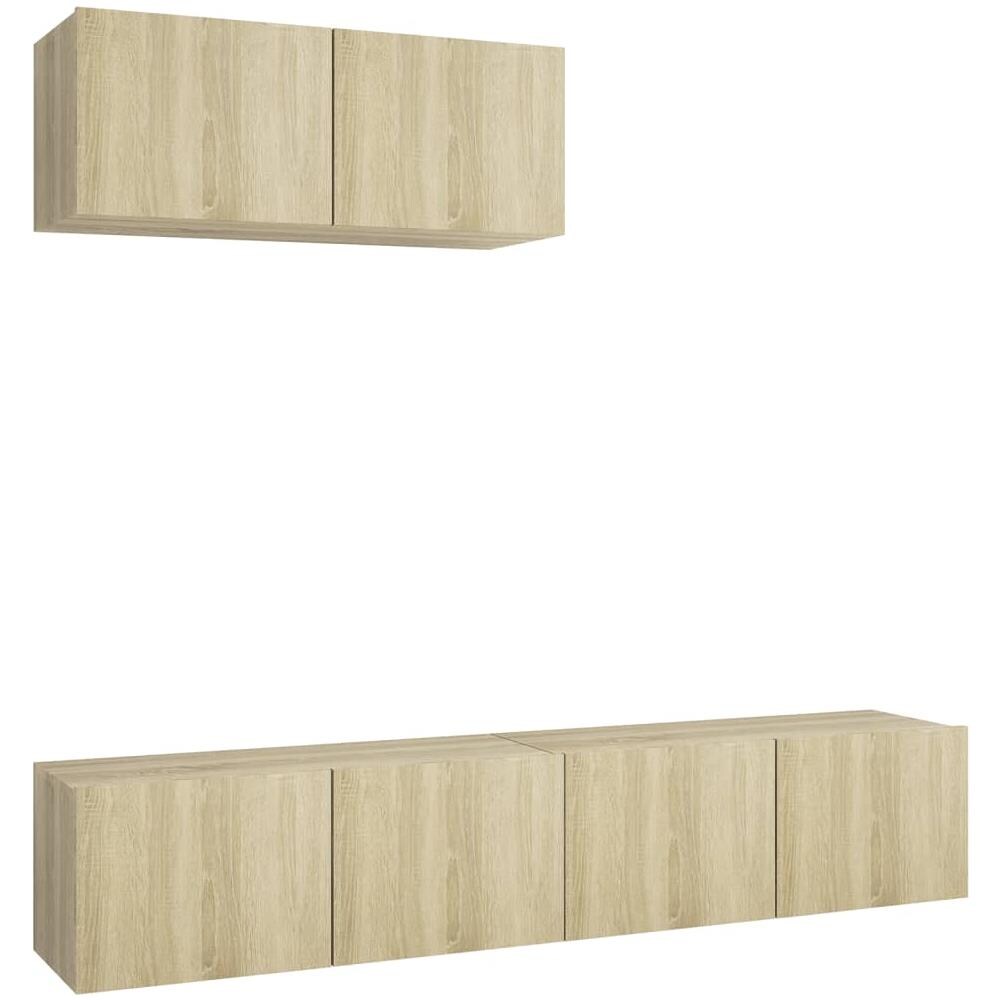 Mobili Tv 3 Pz Rovere Sonoma In Truciolato - Foto 2