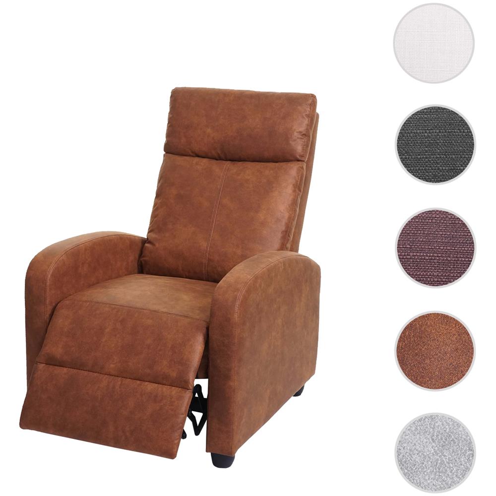 Chaise Mendler Fauteuil relax HWC-C76 tissu crème monture blanche Chaise Mendler Fauteuil relax HWC-C76 tissu crème monture blanche