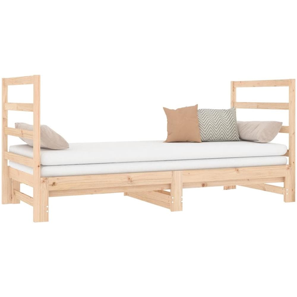Dormeuse Estraibile 2x (90x190) Cm Legno Massello Di Pino - Foto 3