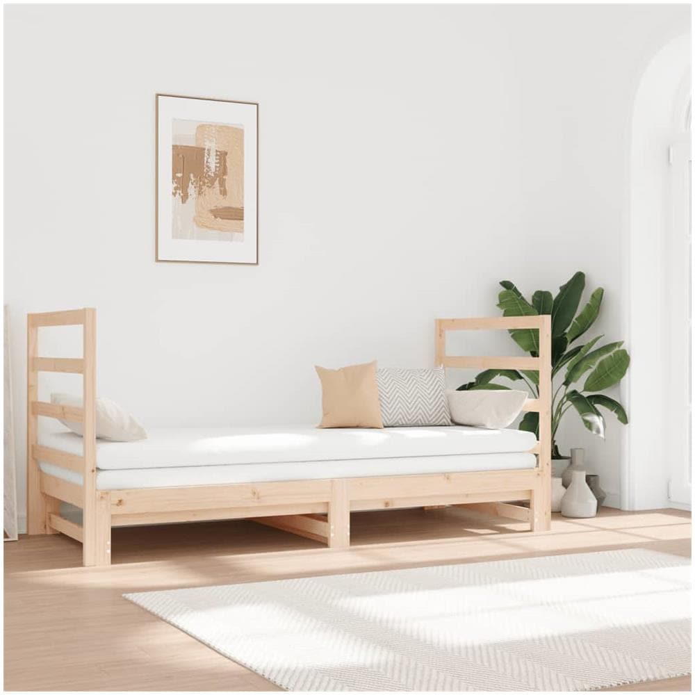 Dormeuse Estraibile 2x (90x190) Cm Legno Massello Di Pino - Foto 1