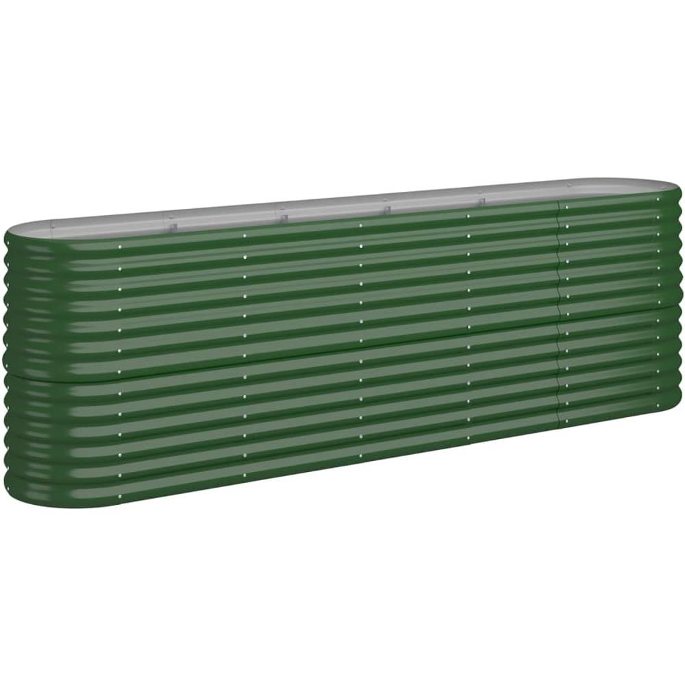 Letto Giardino Acciaio Verniciato a Polvere 224x40x68 cm Verde - Foto 1