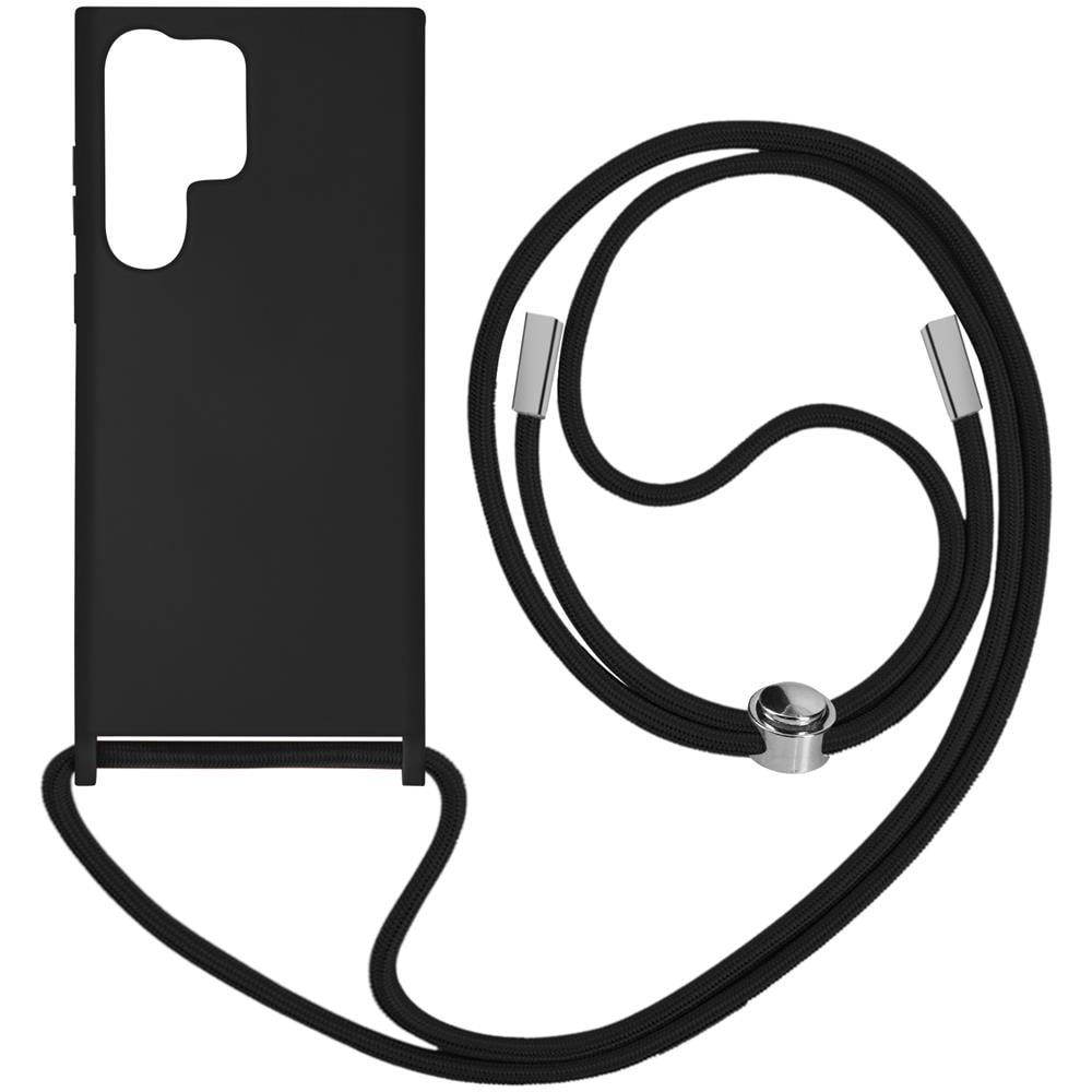 Cover Cordino Per Samsung Galaxy S23 Ultra Collana / Tracolla 80 Cm Nera - Foto 1