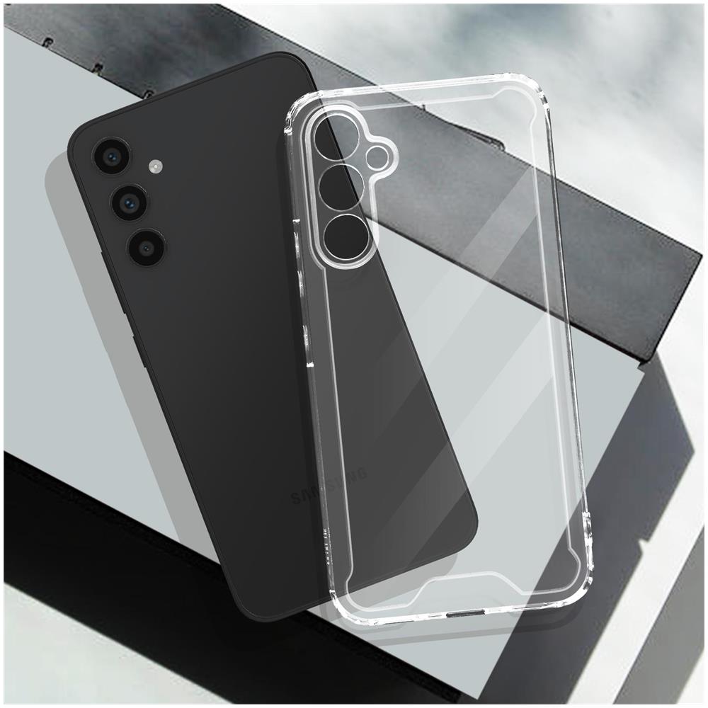 Cover Per Samsung Galaxy A34 5g Retro Rigido Angoli Antiurti Trasparente - Foto 2