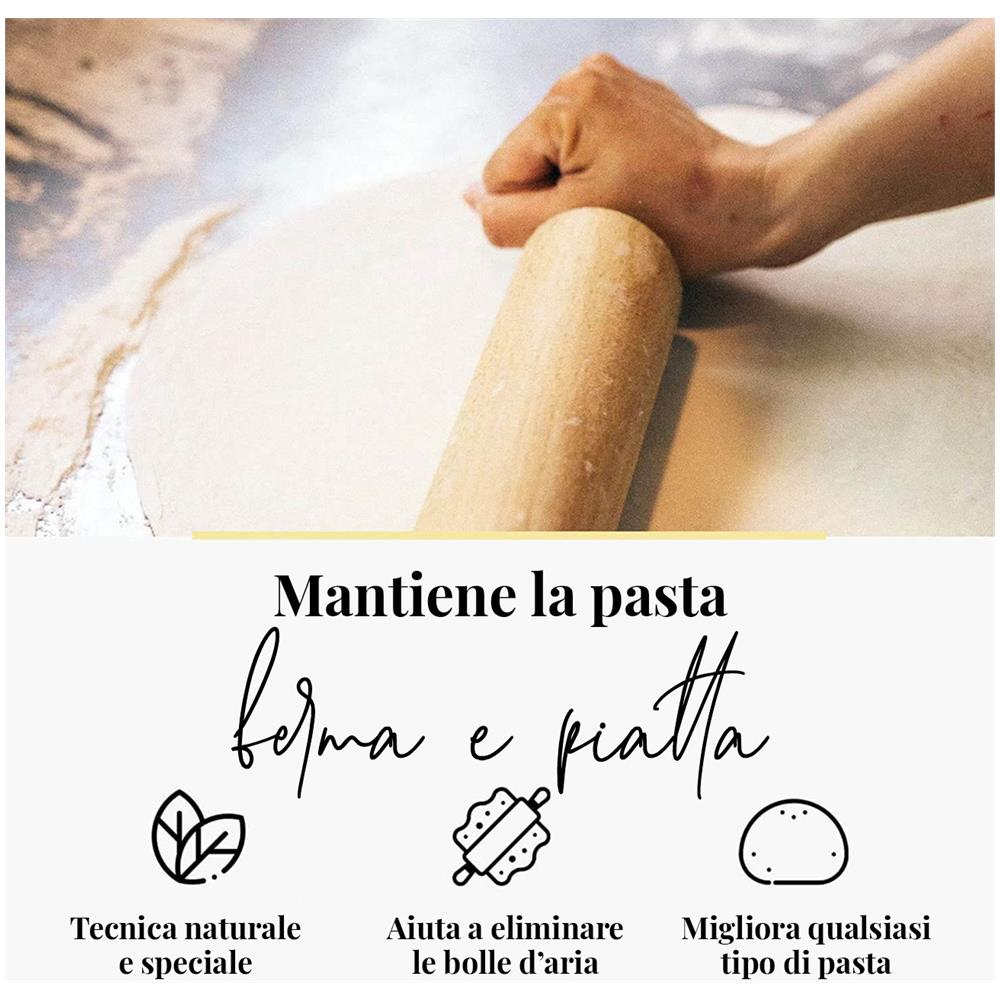 Mattarello Classico Professionale In Legno Con Centro Girevole (44 X 5,5 Cm) - Foto 3