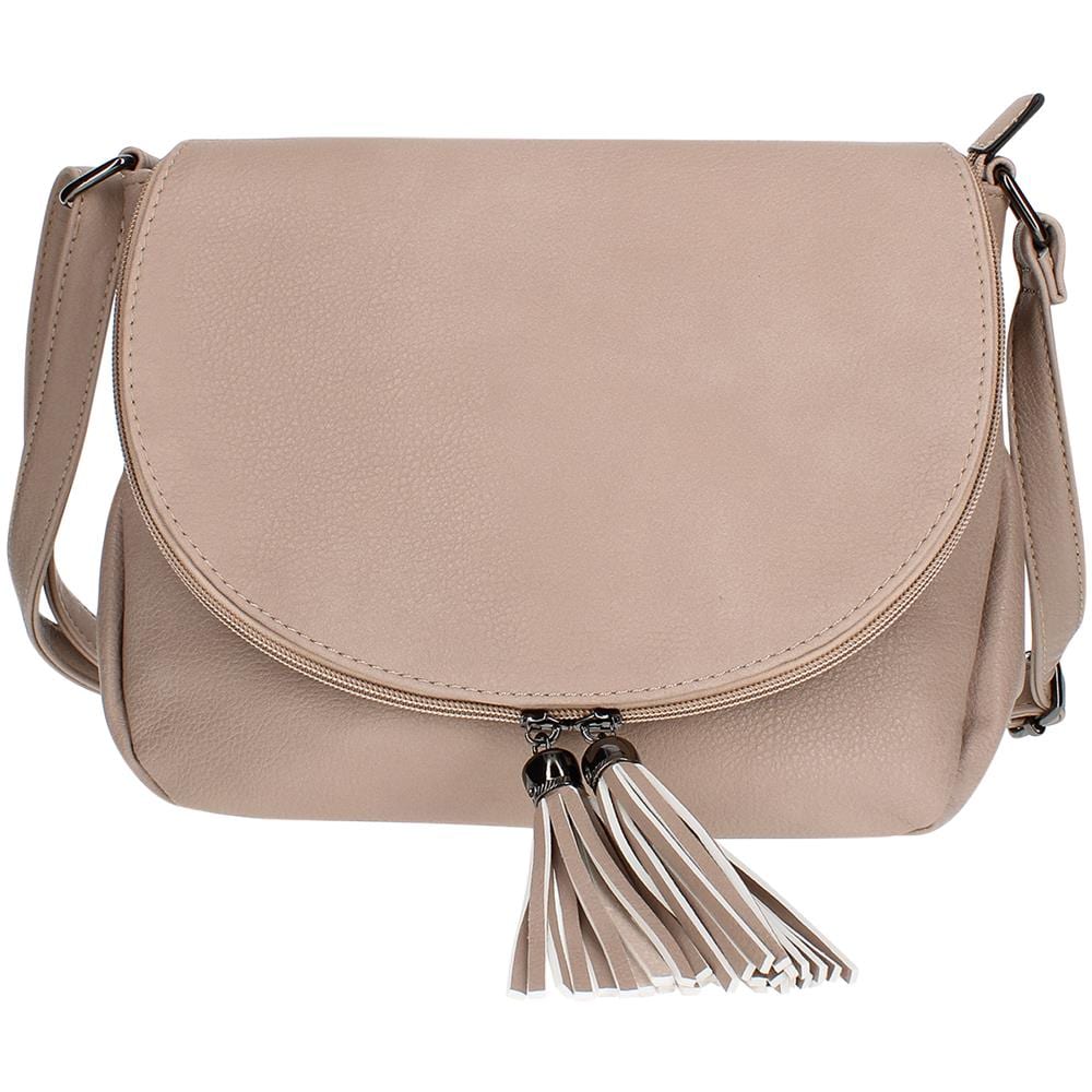 Borsa A Tracolla Con Cerniera - Paris - Taupe - Foto 1