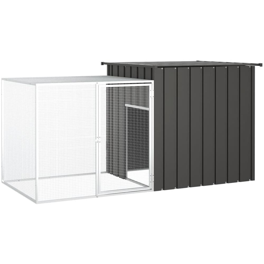 Gabbia Per Conigli Antracite 200x91x100 Cm Acciaio Zincato - Foto 1