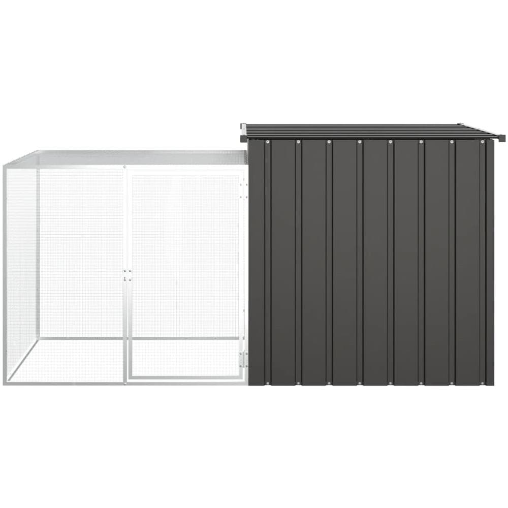 Gabbia Per Conigli Antracite 200x91x100 Cm Acciaio Zincato - Foto 3