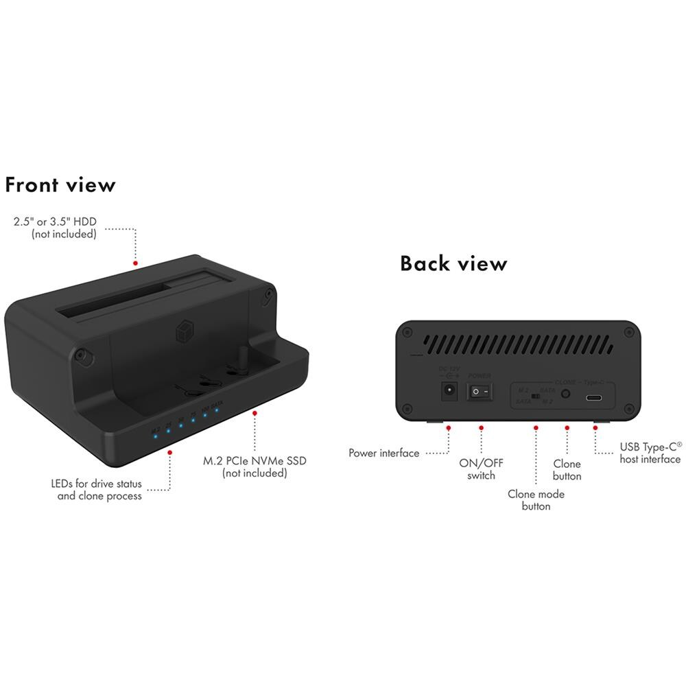ICY BOX IB-2914MSCL-C31 USB 3.2 Gen 2 (3.1 Gen 2) Type-C Nero - Foto 12