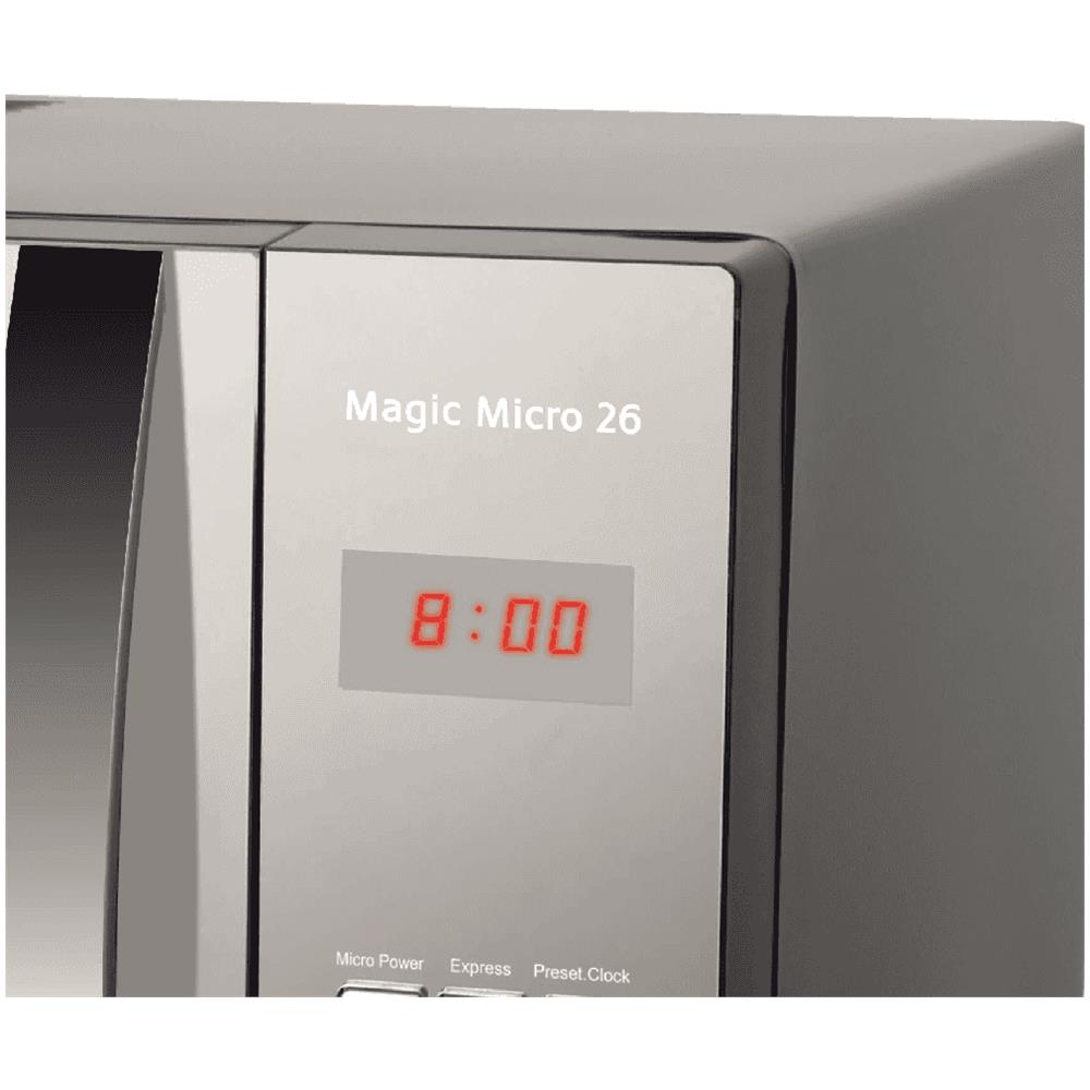 MW-80B. 008A Forno Microonde con Capacità 26 Litri Potenza 800 Watt Colore Argento - Foto 2