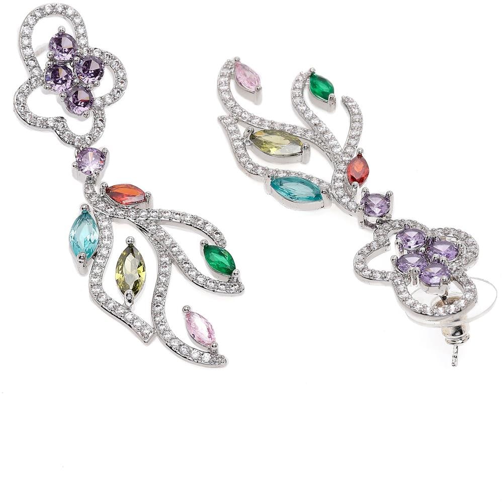 Orecchini Pendenti Floreali Moderni Multicolori - Foto 2
