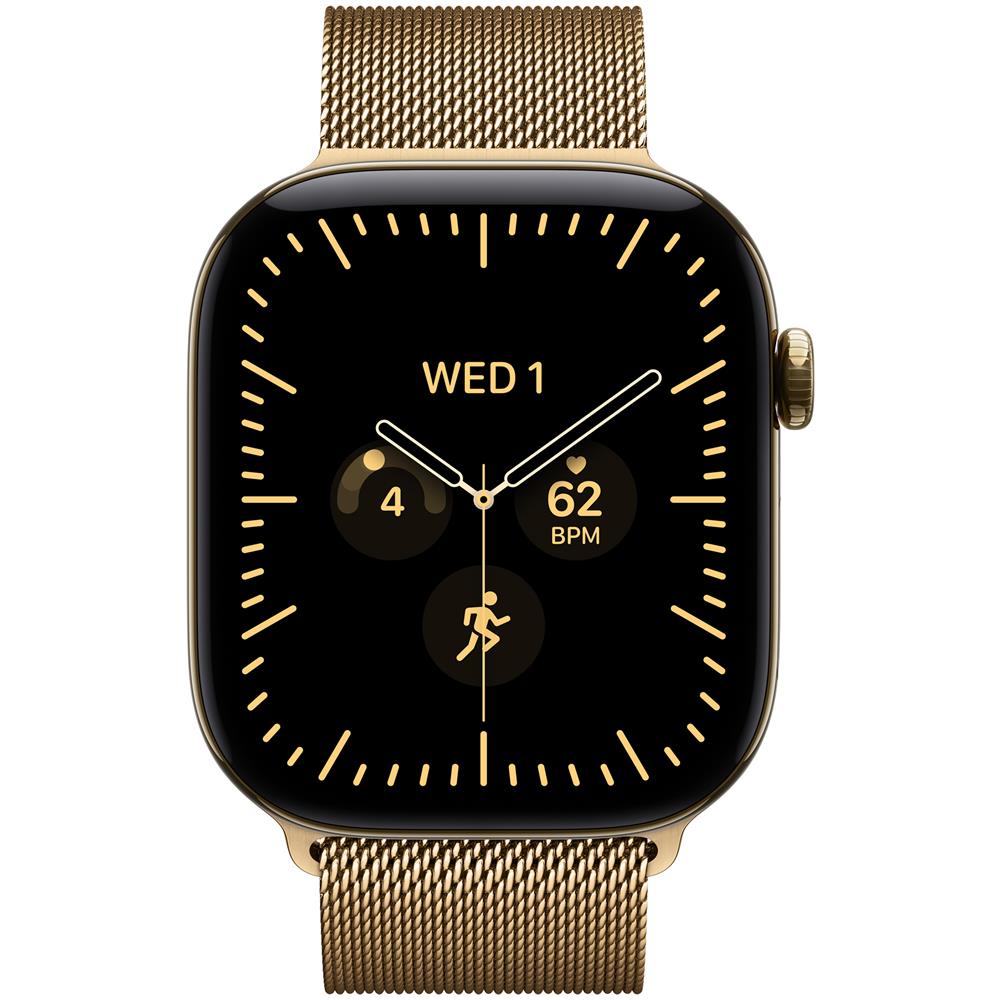 Watch Series 12 GPS + Cellular, cassa 42 mm in titanio color oro brillante con loop in maglia milanese color oro brillante, OLED, Touch screen, 64 GB, Wi-Fi, GPS - Foto 2