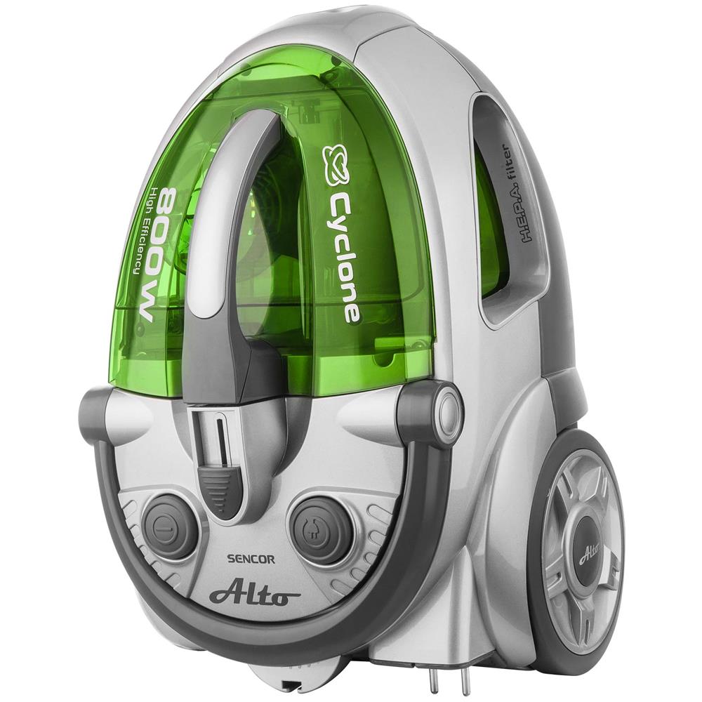 SVC 730GR Aspirapolvere a Traino Senza Sacchetto Potenza 800 Watt Colore Grigio / Argento / Verde - Foto 2