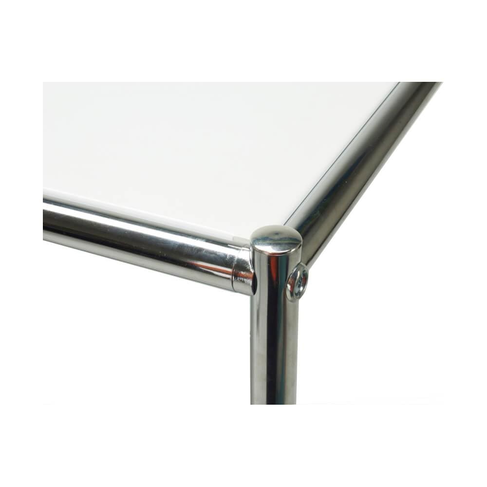 Libreria Cromata Con 4 Ripiani Bianchi Antigraffio Cm. 40x80x120 Kit Scaffale Espositore Serie Ufficio Easy-system - Foto 5