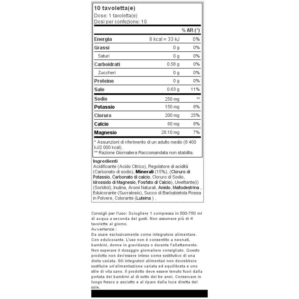 5 Electrolytes Sports Drink 10 Tabs - - Bevande Isotoniche - Ribes Nero - Foto 2
