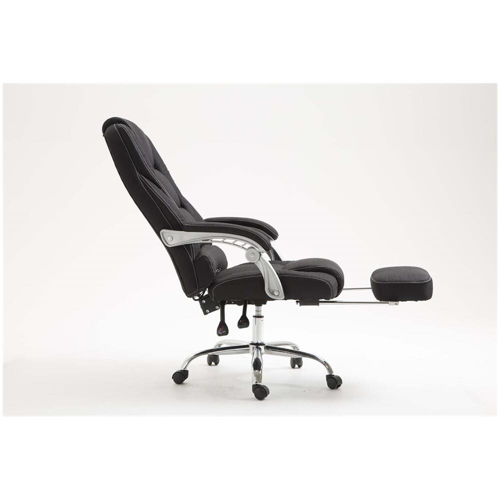Sedia Ufficio Pacific in Tessuto - Poltrona Direzionale Ergonomica Imbottita con Poggiapiedi - Sedia Studio Carico Max 150KG Nero - Foto 2
