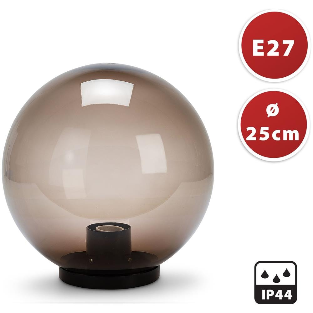 Apolux: Sfera Per Esterno In Pmma, 250mm, Attacco E27, Fumé - Foto 6