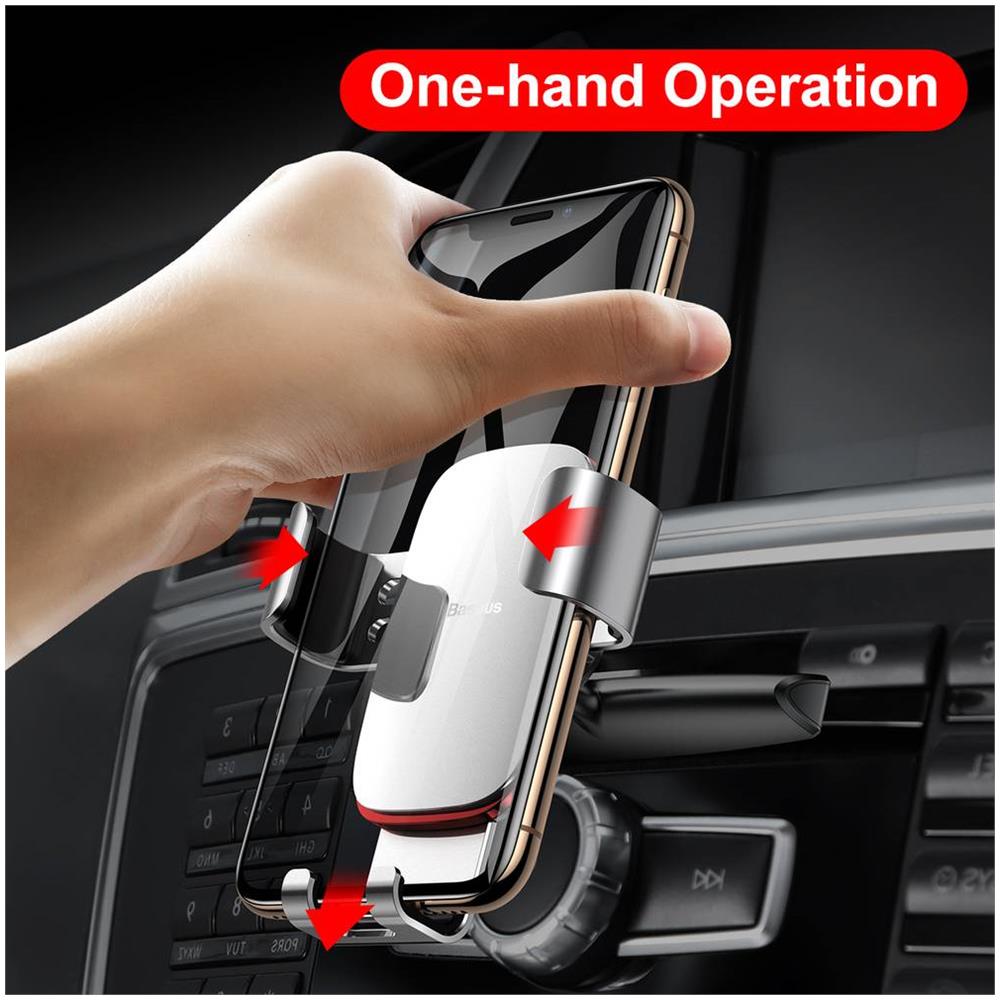 Argento Baseus Car Mount Età Dei Metalli Gravità Supporto Del Telefono (versione Cd) (suyl-j0s)  - Foto 2