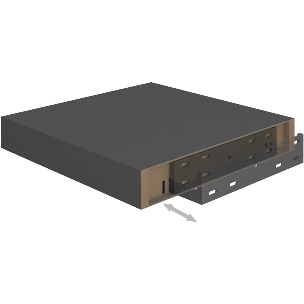 Scaffali A Parete 4 Pz Grigio Lucido 23x23,5x3,8 Cm In Mdf - Foto 8