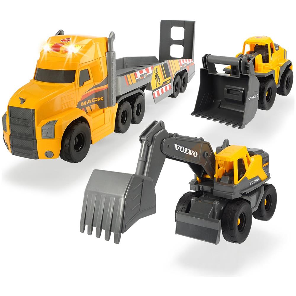 Dickie - Camion A Ruota Libera Volvo Da 70 Cm + 2 Veicoli Da Cantiere. - Foto 2