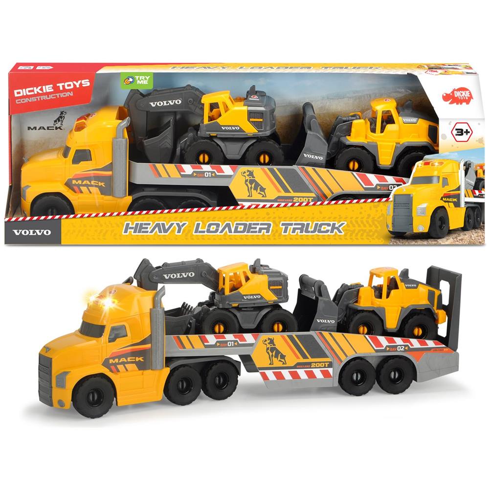 Dickie - Camion A Ruota Libera Volvo Da 70 Cm + 2 Veicoli Da Cantiere. - Foto 6