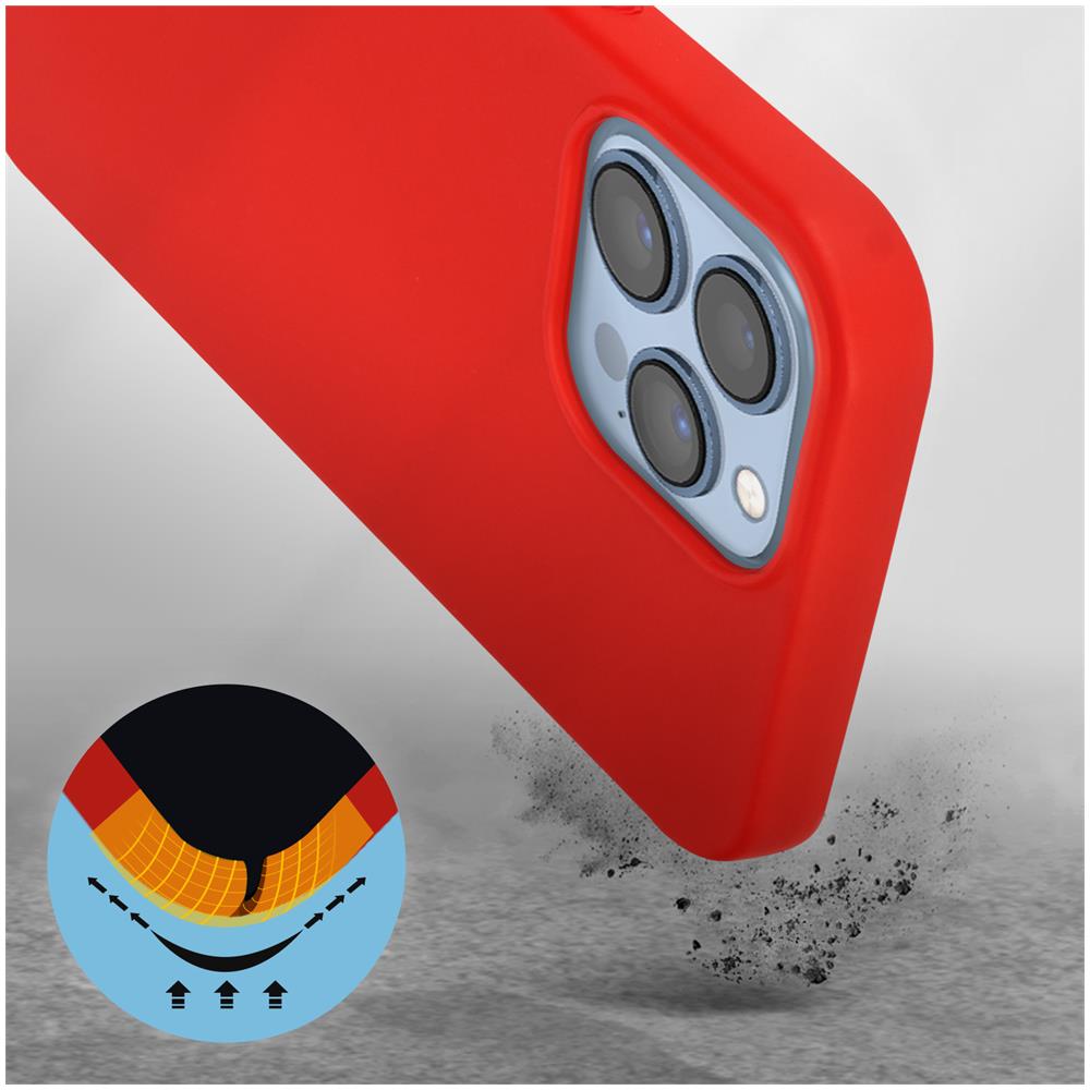 Cover Per Iphone 13 Pro In Silicone Semi-rigido Soft-touch Rossa - Foto 4