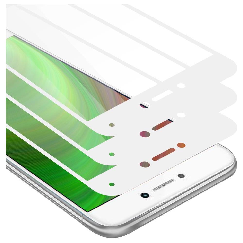 3x Pellicola Armatura A Schermo Intero Compatibile Con Honor 8 Lite In Trasparente Con Bianco - 3x Vetro Temperato (tempered) Di Protezione Del Display In Durezza 9h Con 3d Touch - Foto 1