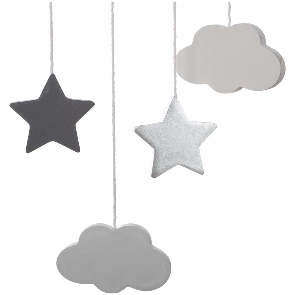 Decorazione Da Appendere Per Bambini, Motivo: Luna E Nuvola, 43 Cm, Grigio - Foto 3