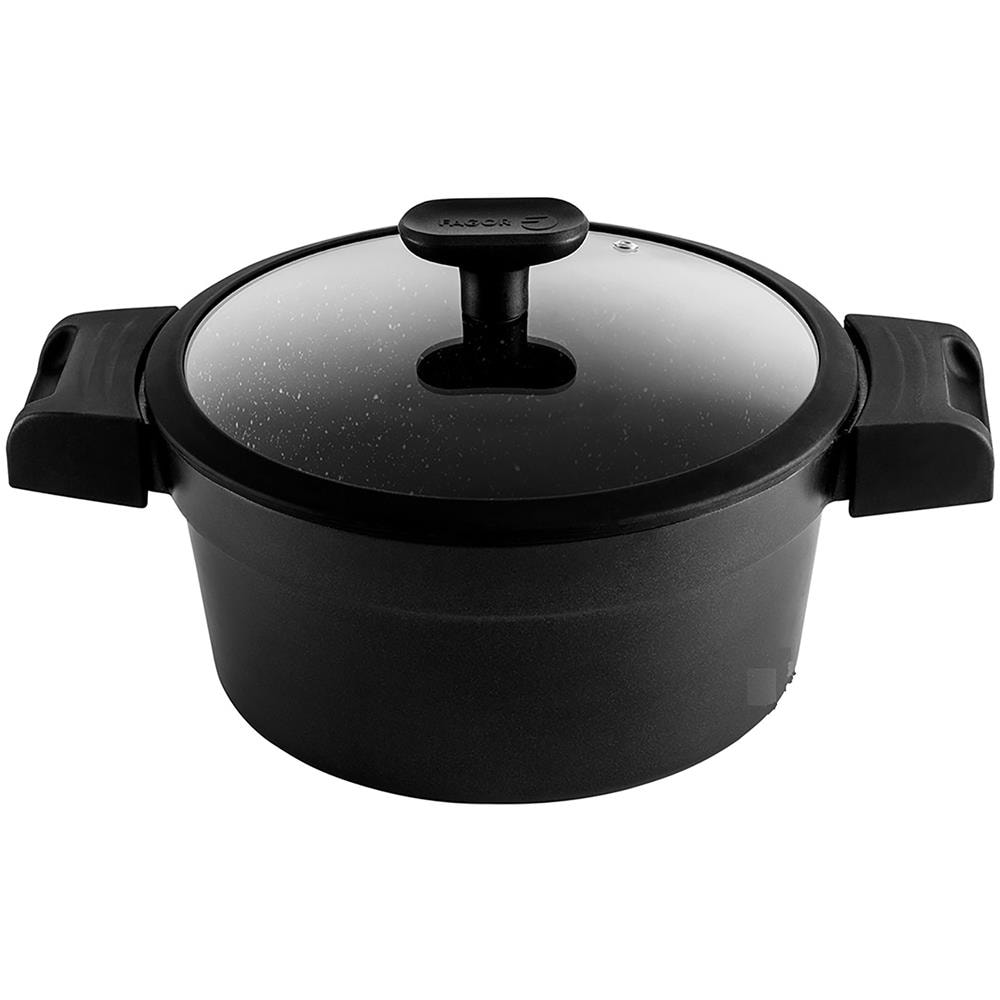 Alutherm Casseruola Induzione 20 Cm Alluminio Fuso Antiaderente Senza Pfoa, Vetroceramica Nero - Foto 1