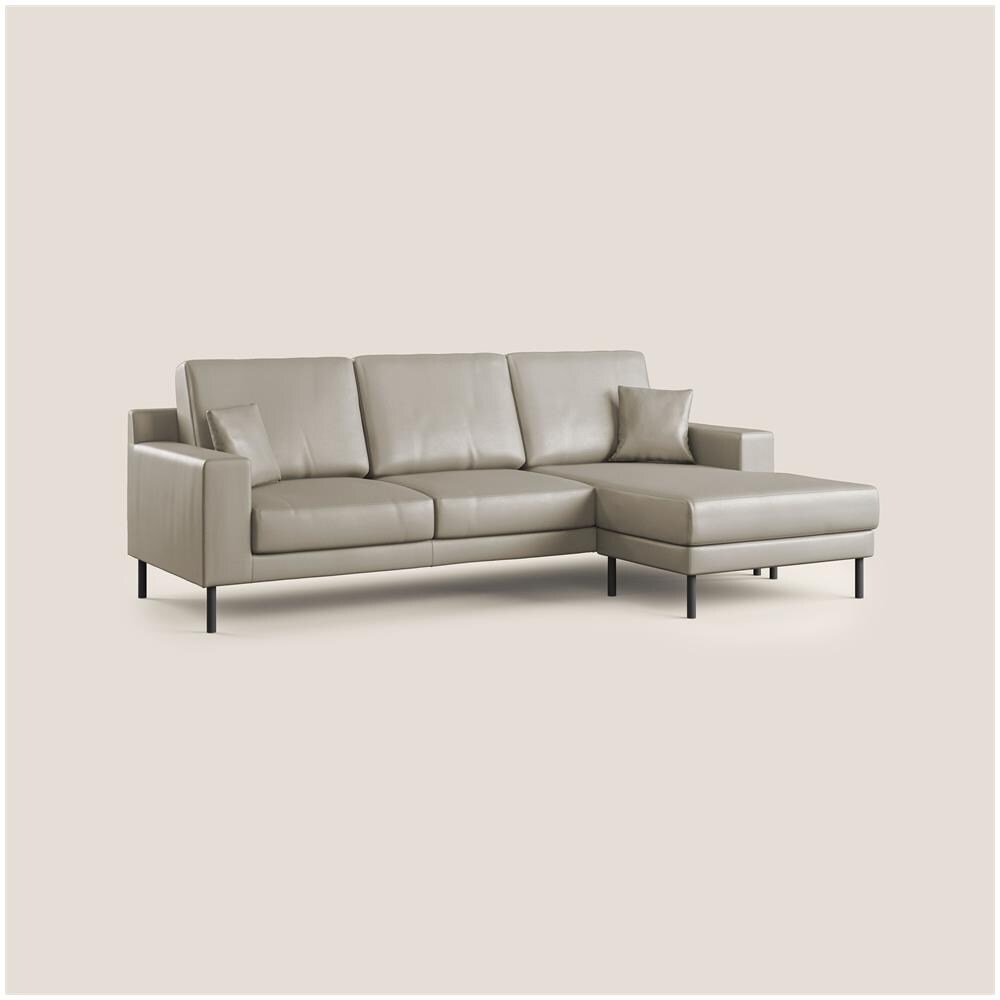 Uranio Divano Angolare Moderno Reversibile In Ecopelle Impermeabile T04 Talpa X - Foto 2