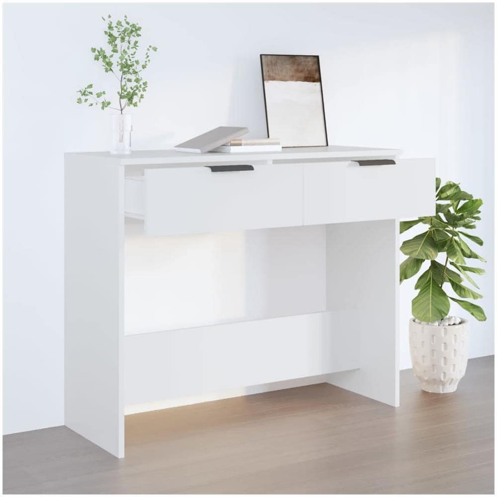 Tavolino Da Salotto Bianco 90x36x75 Cm In Legno Multistrato - Foto 1