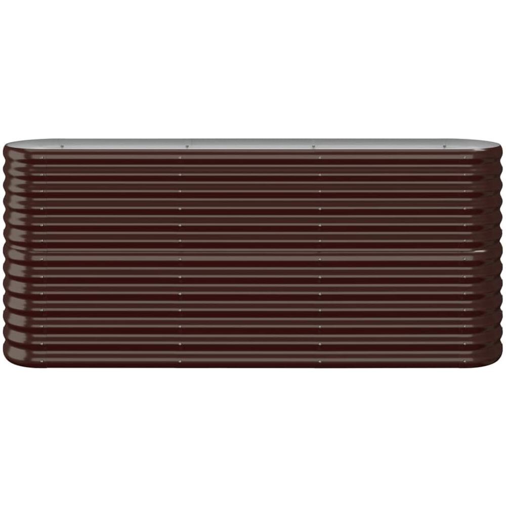 Letto Giardino Acciaio Verniciato a Polvere 152x40x68cm Marrone - Foto 2